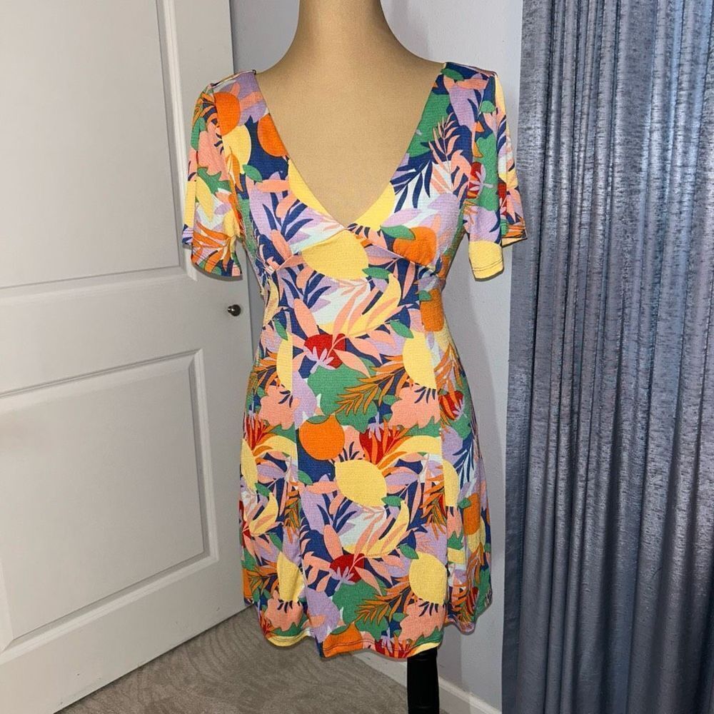 Lefties NWT Floral Multicolored Mini Dress